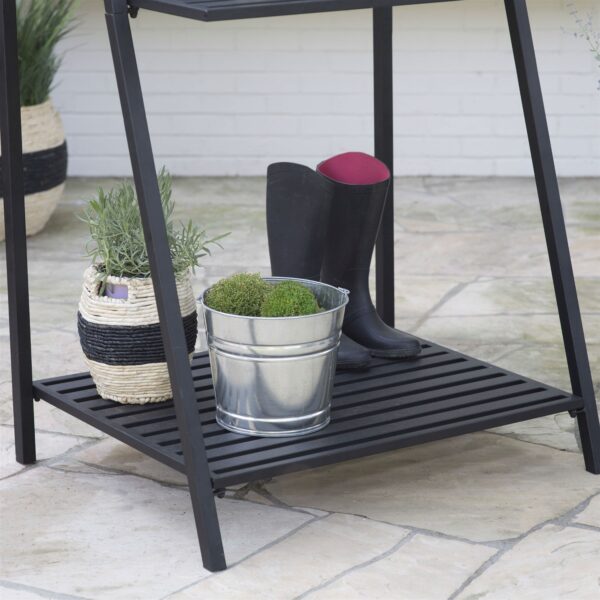 Modern Potting Bench Garden Table Outdoor Bakers Rack Shelving Unit - Image 3