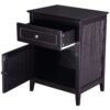 Espresso Wood 1-Drawer End Table Cabinet Nightstand - Image 5