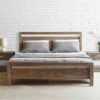 Queen Size FarmHouse Traditional Rustic Pine Platform Bed - Image 4