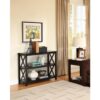 3-Tier Black Sofa Table Bookcase Living Room Shelves - Image 2