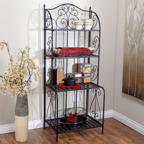 Outdoor / Indoor Durable Metal Bakers Rack Potting Bench Garden Shelving Unit - Image 2