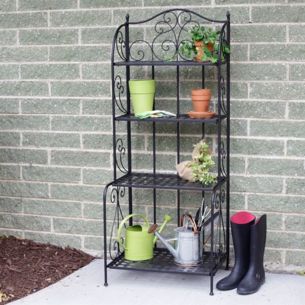 Outdoor / Indoor Durable Metal Bakers Rack Potting Bench Garden Shelving Unit - Image 3