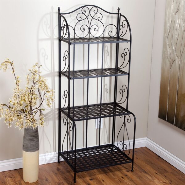 Outdoor / Indoor Durable Metal Bakers Rack Potting Bench Garden Shelving Unit - Image 4