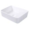 Modern 19-inch Rectangular Ceramic Vessel Basin Bathroom Sink