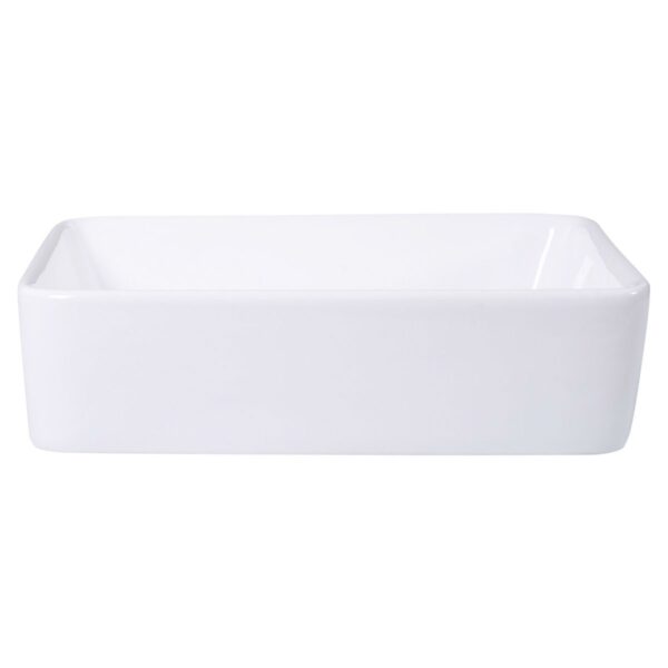 Modern 19-inch Rectangular Ceramic Vessel Basin Bathroom Sink - Image 2