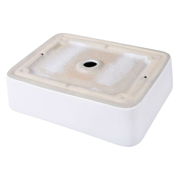 Modern 19-inch Rectangular Ceramic Vessel Basin Bathroom Sink - Image 3