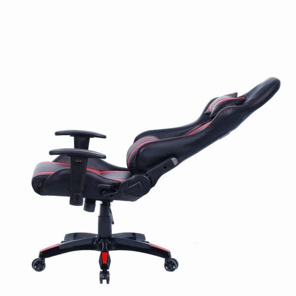 Black Red Racing Stripe High Back Reclining Gaming Computer Office Chair - Image 3