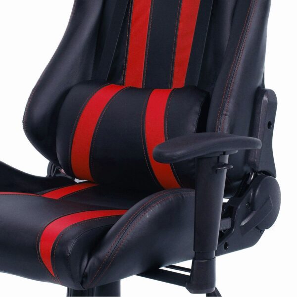 Black Red Racing Stripe High Back Reclining Gaming Computer Office Chair - Image 4