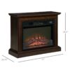 31 inch Brown Electric Fireplace Heater Dimmable Flame Effect and Mantel w/ Remote Control - Image 4