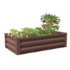 Brown Powder Coated Metal Raised Garden Bed Planter Made In USA