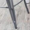 Set of 2 Steel 30-inch Bar Stools in Powder Coat Silver Finish - Image 3