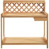 Solid Wood Garden Work Table Potting Bench in Natural Finish - Image 3