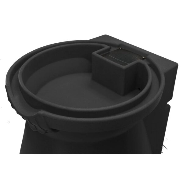 Black 65-Gallon Plastic Urn Rain Barrel with Planter Top - Image 3
