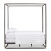 Queen size Industrial Style Black Metal Canopy Bed Frame - Image 3