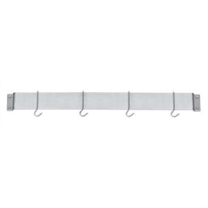 Brushed Stainless Steel Bar Style Wall Mount Pot Rack