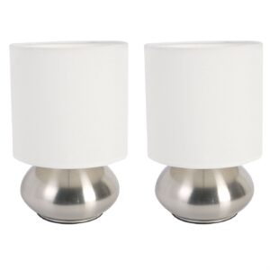 Set of 2 Bedroom Table Lamp Night Light with Touch On Off Sensor