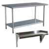 Stainless Steel 48 x 24 inch Utility Work Bench Table with Shelf - Image 2