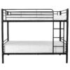 Twin over Twin Steel Bunk Bed Frame with Ladder in Black - Image 4