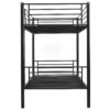 Twin over Twin Steel Bunk Bed Frame with Ladder in Black - Image 5