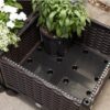 Modern 2-Piece Indoor Outdoor Raised Garden Planter Box on Wheels in PP Rattan - Image 2