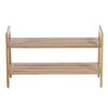 Modern Bamboo 2-Shelf Shoe Rack - Holds up to 8-Pair of Shoes - Image 3