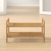 Modern Bamboo 2-Shelf Shoe Rack - Holds up to 8-Pair of Shoes - Image 4