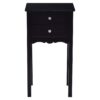 Elegant 2-Drawer End Table Nightstand Side Table in Black Wood Finish - Image 2