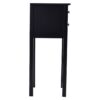 Elegant 2-Drawer End Table Nightstand Side Table in Black Wood Finish - Image 3