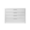 FarmHouse Traditional Rustic White 4 Drawer Dresser