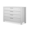 FarmHouse Traditional Rustic White 4 Drawer Dresser - Image 2