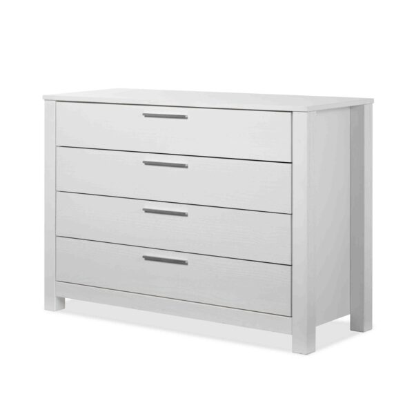 FarmHouse Traditional Rustic White 4 Drawer Dresser - Image 2