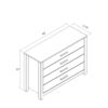 FarmHouse Traditional Rustic White 4 Drawer Dresser - Image 3