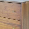 Farmhouse Rustic Walnut Mid Century 5 Drawer Chest - Image 3