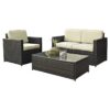 3-Piece Outdoor Patio Furniture Set with Chair Loveseat and Cocktail Table - Image 3
