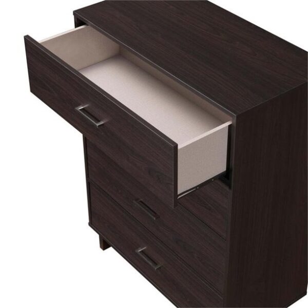 Modern 6 Drawer Double Dresser in Espresso - Image 3