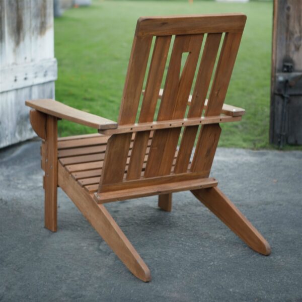 Outdoor Hardwood Square-Back Adirondack Chair with Oversized Contoured Seat - Image 2