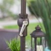 Rectangle 8-Ft x 11-Ft Patio Umbrella with Bronze Finish Pole and Beige Shade - Image 2
