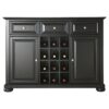 Black Dining Room Buffet Sideboard Cabinet with Wine Storage - Image 2