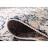 3' x 5' Coastal Blue Grey Damask Indoor Area Rug - Image 3