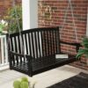 Outdoor Eco-Friendly 4-Ft Wood Porch Swing in Black - Image 2