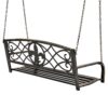 Farm Home Bronze Sturdy 2 Seat Porch Swing Bench Scroll Accents - Image 3