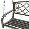 Farm Home Bronze Sturdy 2 Seat Porch Swing Bench Scroll Accents - Image 4