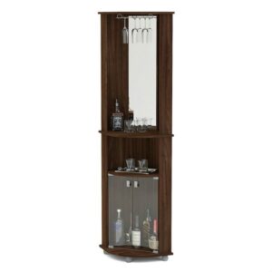 Sturdy Modern Espresso Corner Classic Home Bar