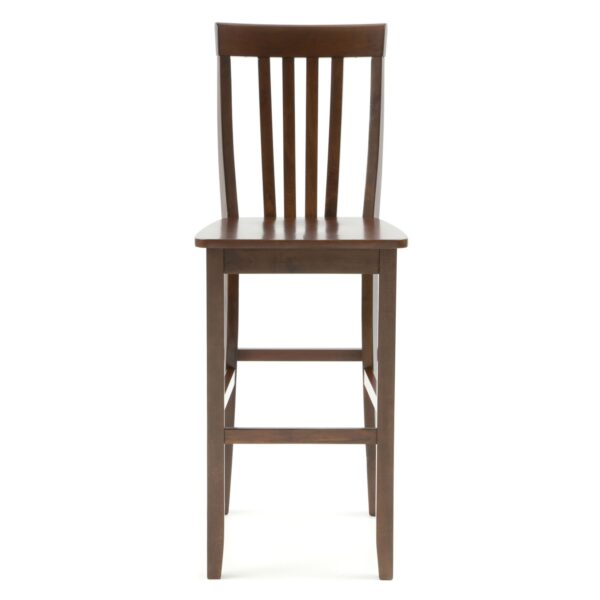 Set of 2 - Solid Hardwood 30-inch Bar Stools in Wood Mahogany Finish - Image 2