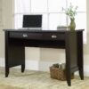 Computer Desk with Keyboard Tray in Dark Brown Mocha Espresso Wood Finish - Image 2