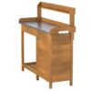 Outdoor Home Garden Potting Bench with Metal Table Top and Storage Cabinet - Image 2