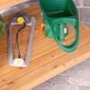 Natural Wood Potting Bench Garden Table with Bottom Shelf - Image 3