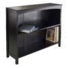 Espresso 3 Tier Bookcase Shelf Dresser with 3 Storage Baskets - Image 4