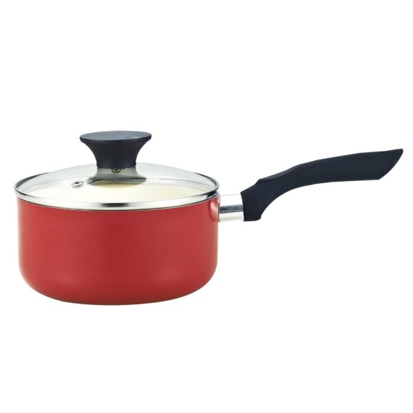 10-Piece Nonstick Ceramic Coating Cookware Set in Red - Image 3