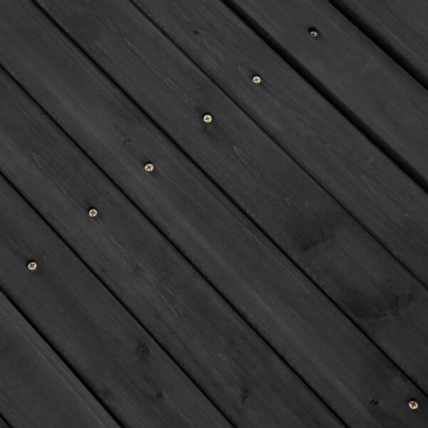 6-Ft Outdoor Wooden Garden Bridge with Handrails in Dark Charcoal Wood Stain - Image 2